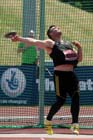 Brett Morse winner of the discus at the Sainsbury's British Championships, Birmingham.
